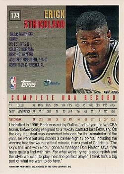 1997-98 Topps #174 Erick Strickland Back