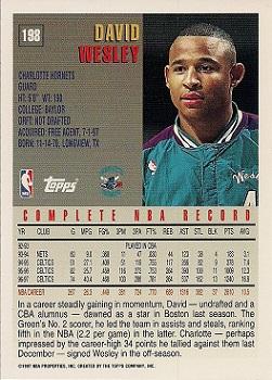 1997-98 Topps #198 David Wesley Back