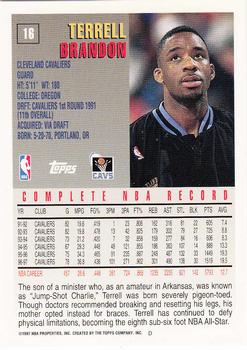 1997-98 Topps #16 Terrell Brandon Back