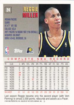 1997-98 Topps #24 Reggie Miller Back