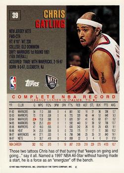 1997-98 Topps #39 Chris Gatling Back