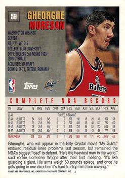 1997-98 Topps #59 Gheorghe Muresan Back