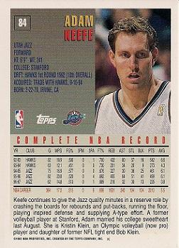 1997-98 Topps #84 Adam Keefe Back