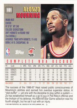 1997-98 Topps #101 Alonzo Mourning Back