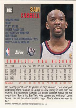 1997-98 Topps #102 Sam Cassell Back