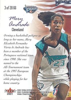 2001 Fleer Tradition WNBA - Global Game #3 GG Mery Andrade Back