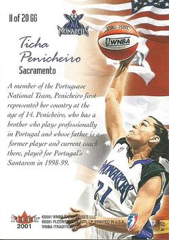 2001 Fleer Tradition WNBA - Global Game #11 GG Ticha Penicheiro Back