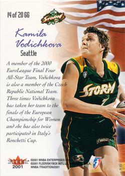 2001 Fleer Tradition WNBA - Global Game #14 GG Kamila Vodichkova Back