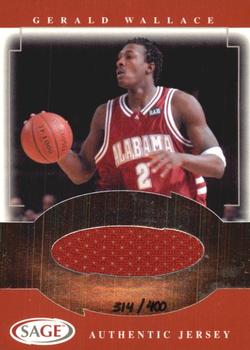 2001 SAGE - Authentic Jerseys Red #J18 Gerald Wallace Front