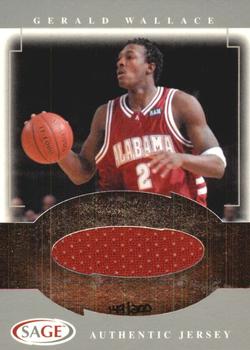 2001 SAGE - Authentic Jerseys Silver #J18 Gerald Wallace Front