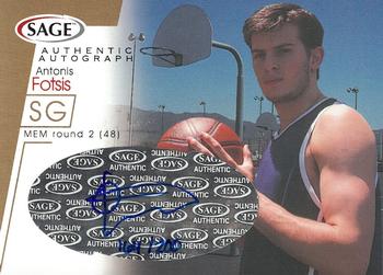2001 SAGE - Autographs Gold #A14 Antonis Fotsis Front