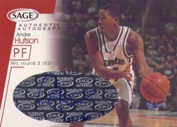2001 SAGE - Autographs Red #A20 Andre Hutson Front