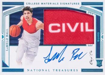 2020 National Treasures Collegiate - College Materials Signatures Conference Logo #44 LaMelo Ball Front