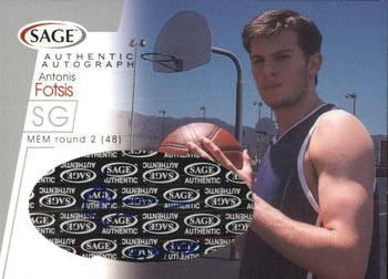 2001 SAGE - Autographs Silver #A14 Antonis Fotsis Front