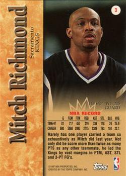 1997-98 Topps - Certified Autographs #3 Mitch Richmond Back