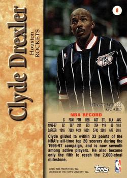 1997-98 Topps - Certified Autographs #8 Clyde Drexler Back