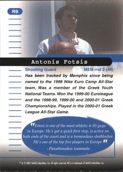 2001 SAGE HIT - Rarefied Bronze #R9 Antonis Fotsis Back