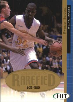 2001 SAGE HIT - Rarefied Gold #R4 Kwame Brown Front