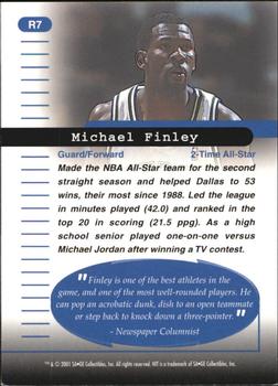 2001 SAGE HIT - Rarefied Gold #R7 Michael Finley Back