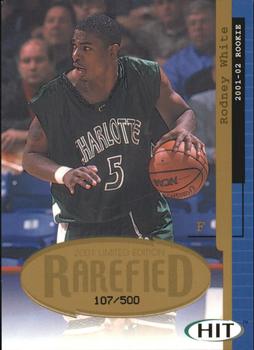 2001 SAGE HIT - Rarefied Gold #R28 Rodney White Front