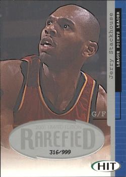2001 SAGE HIT - Rarefied Silver #R25 Jerry Stackhouse Front