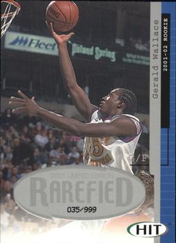 2001 SAGE HIT - Rarefied Silver #R27 Gerald Wallace Front