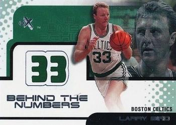 2001-02 E-X - Behind the Numbers Jerseys #NNO Larry Bird Front