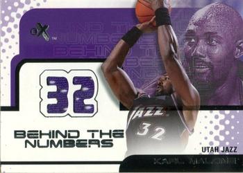 2001-02 E-X - Behind the Numbers Jerseys #NNO Karl Malone Front