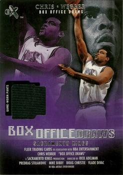 2001-02 E-X - Box Office Draws Memorabilia #NNO Chris Webber Front