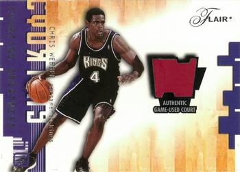 2001-02 Flair - Courting Greatness #NNO Chris Webber Front