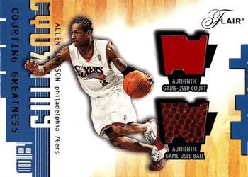 2001-02 Flair - Courting Greatness Ball and Court #NNO Allen Iverson Front