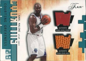 2001-02 Flair - Courting Greatness Ball and Court #NNO Karl Malone Front