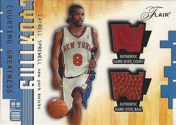 2001-02 Flair - Courting Greatness Ball and Court #NNO Latrell Sprewell Front