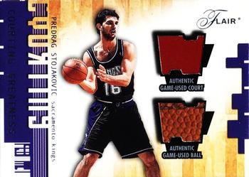 2001-02 Flair - Courting Greatness Ball and Court #NNO Peja Stojakovic Front
