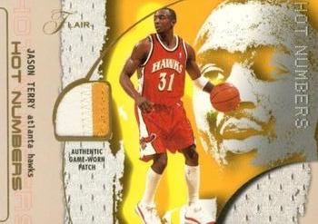 2001-02 Flair - Hot Numbers #NNO Jason Terry Front