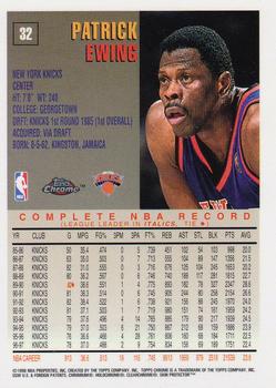 1997-98 Topps Chrome #32 Patrick Ewing Back