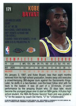 1997-98 Topps Chrome #171 Kobe Bryant Back