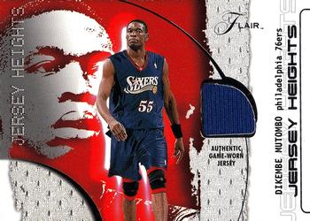 2001-02 Flair - Jersey Heights #NNO Dikembe Mutombo Front