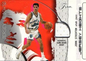 2001-02 Flair - Jersey Heights #NNO John Stockton Front