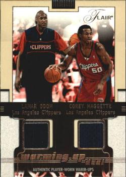 2001-02 Flair - Warming Up Dual #NNO Lamar Odom / Corey Maggette Front