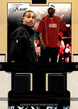 2001-02 Flair - Warming Up Dual #NNO Grant Hill / DerMarr Johnson Front