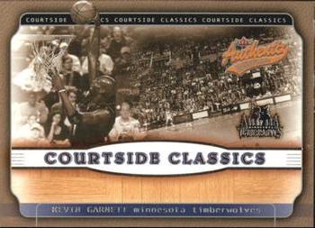 2001-02 Fleer Authentix - Courtside Classics #12 CC Kevin Garnett Front