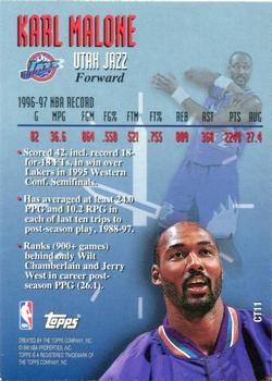 1997-98 Topps - Clutch Time #CT11 Karl Malone Back