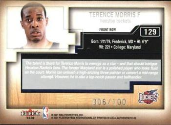 2001-02 Fleer Authentix - Front Row Parallel #129 Terence Morris Back