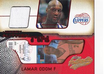2001-02 Fleer Authentix - Jersey Authentix Ripped #JA-LO Lamar Odom Front