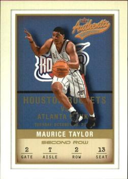 2001-02 Fleer Authentix - Second Row Parallel #36 Maurice Taylor Front