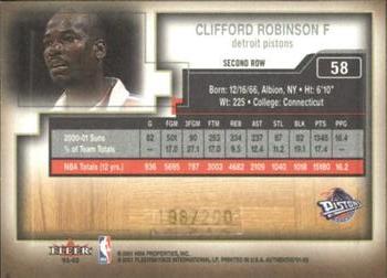 2001-02 Fleer Authentix - Second Row Parallel #58 Clifford Robinson Back