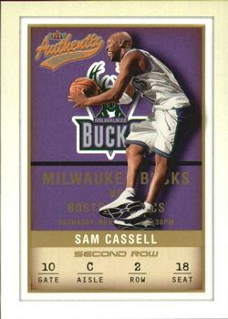2001-02 Fleer Authentix - Second Row Parallel #84 Sam Cassell Front