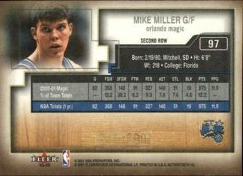 2001-02 Fleer Authentix - Second Row Parallel #97 Mike Miller Back