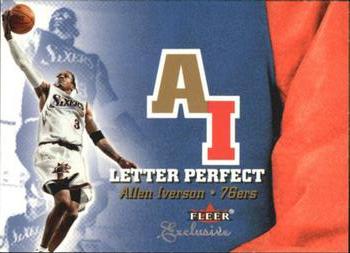 2001-02 Fleer Exclusive - Letter Perfect #2 LP Allen Iverson Front